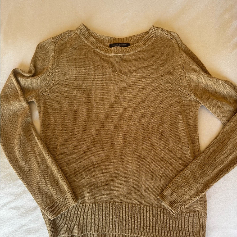 Banana Republic Light Brown Crew Neck Sweater